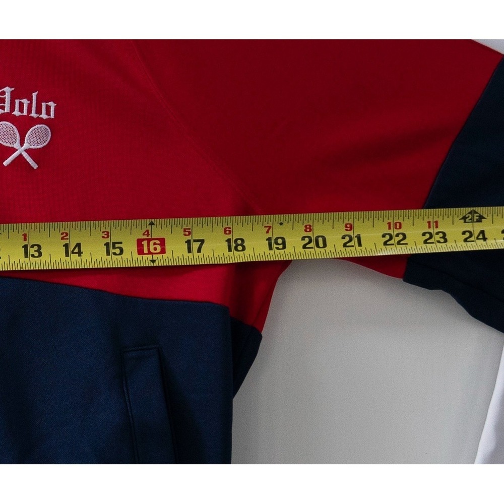 Polo Ralph Lauren Track Jacket Men's Red White Blue Racquets Logo Size S - Picture 5 of 11